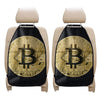 Gold Bitcoin Symbol Print Car Seat Organizers