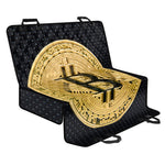Gold Bitcoin Symbol Print Pet Car Back Seat Cover