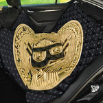 Gold Bitcoin Symbol Print Pet Car Back Seat Cover