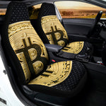 Gold Bitcoin Symbol Print Universal Fit Car Seat Covers