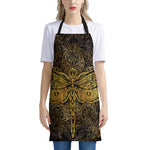 Gold Boho Dragonfly Print Apron