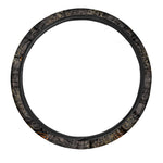 Gold Boho Dragonfly Print Car Steering Wheel Cover