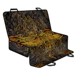 Gold Boho Dragonfly Print Pet Car Back Seat Cover