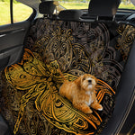 Gold Boho Dragonfly Print Pet Car Back Seat Cover