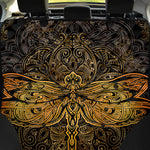 Gold Boho Dragonfly Print Pet Car Back Seat Cover