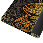 Gold Boho Dragonfly Print Yoga Mat
