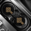 Gold Celtic Knot Cross Print Car Coasters