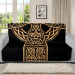 Gold Celtic Knot Cross Print Futon Protector