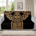 Gold Celtic Knot Cross Print Futon Protector