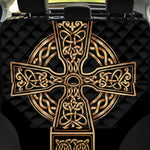 Gold Celtic Knot Cross Print Pet Car Back Seat Cover