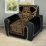 Gold Celtic Knot Cross Print Recliner Protector