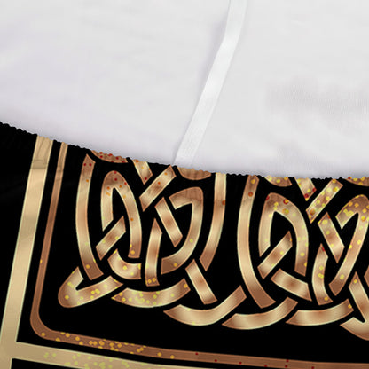 Gold Celtic Knot Cross Print Sofa Cover