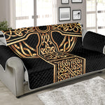 Gold Celtic Knot Cross Print Sofa Protector