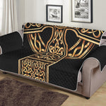 Gold Celtic Knot Cross Print Sofa Protector