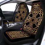 Gold Celtic Knot Cross Print Universal Fit Car Seat Covers