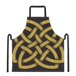 Gold Celtic Knot Symbol Print Apron