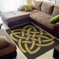Gold Celtic Knot Symbol Print Floor Mat