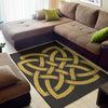 Gold Celtic Knot Symbol Print Area Rug