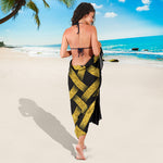 Gold Celtic Knot Symbol Print Beach Sarong Wrap