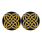 Gold Celtic Knot Symbol Print Car Coasters