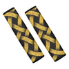 Gold Celtic Knot Symbol Print Car Seat Belt Covers