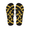 Gold Celtic Knot Symbol Print Flip Flops