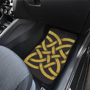 Gold Celtic Knot Symbol Print Front Car Floor Mats