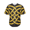 Gold Celtic Knot Symbol Print Men's Baseball Jersey