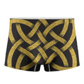 Gold Celtic Knot Symbol Print Men's Boxer Briefs