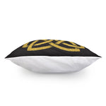 Gold Celtic Knot Symbol Print Pillow Cover