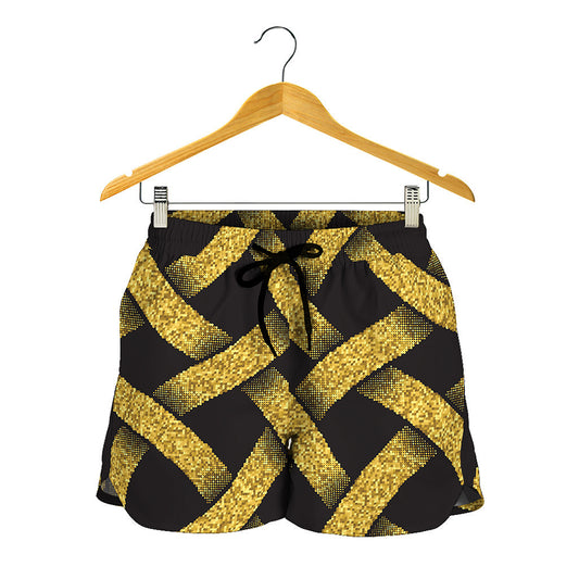 Gold Celtic Knot Symbol Print Women's Shorts