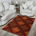 Gold Chinese Dragon Pattern Print Area Rug GearFrost