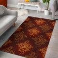 Gold Chinese Dragon Pattern Print Floor Mat