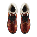 Gold Chinese Dragon Pattern Print Comfy Boots GearFrost