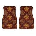 Gold Chinese Dragon Pattern Print Front Car Floor Mats