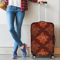 Gold Chinese Dragon Pattern Print Luggage Cover