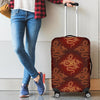 Gold Chinese Dragon Pattern Print Luggage Cover GearFrost