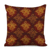 Gold Chinese Dragon Pattern Print Pillow Cover