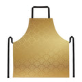 Gold Chinese Pattern Print Apron