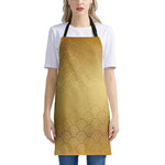 Gold Chinese Pattern Print Apron
