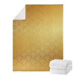 Gold Chinese Pattern Print Blanket