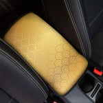 Gold Chinese Pattern Print Car Center Console Cover