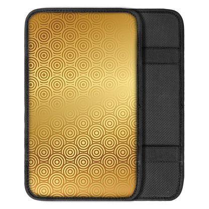 Gold Chinese Pattern Print Car Center Console Cover