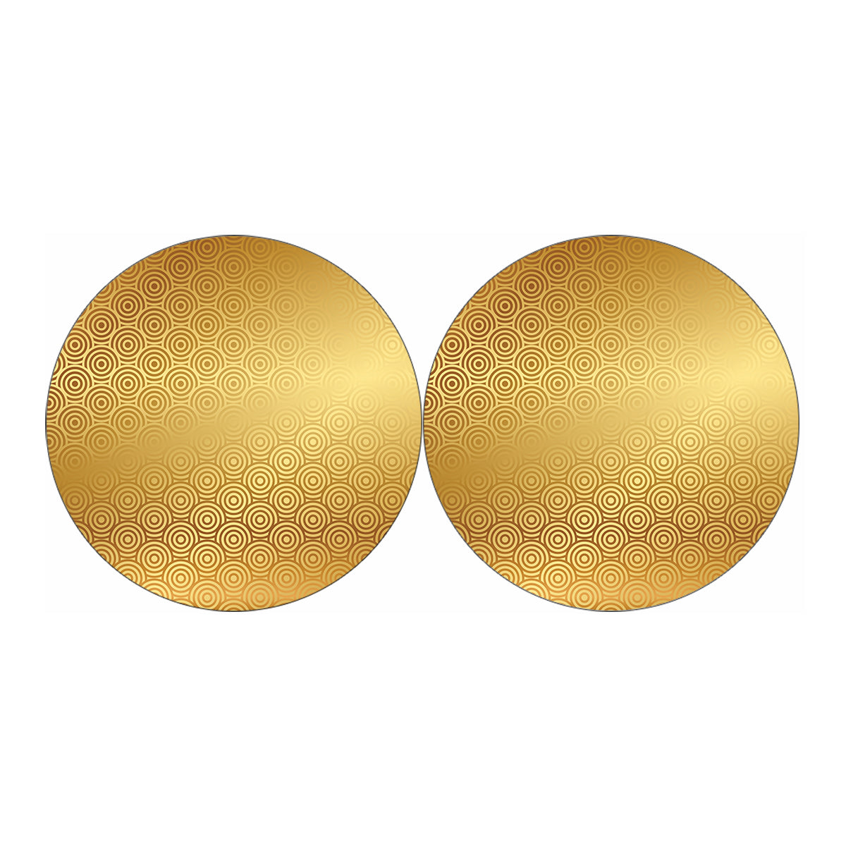 Gold Chinese Pattern Print Car Coasters