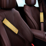 Gold Chinese Pattern Print Car Seat Belt Covers