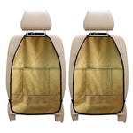 Gold Chinese Pattern Print Car Seat Organizers