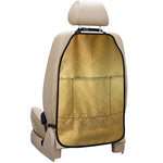 Gold Chinese Pattern Print Car Seat Organizers