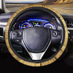 Gold Chinese Pattern Print Car Steering Wheel Cover