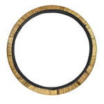 Gold Chinese Pattern Print Car Steering Wheel Cover