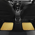 Gold Chinese Pattern Print Front and Back Car Floor Mats